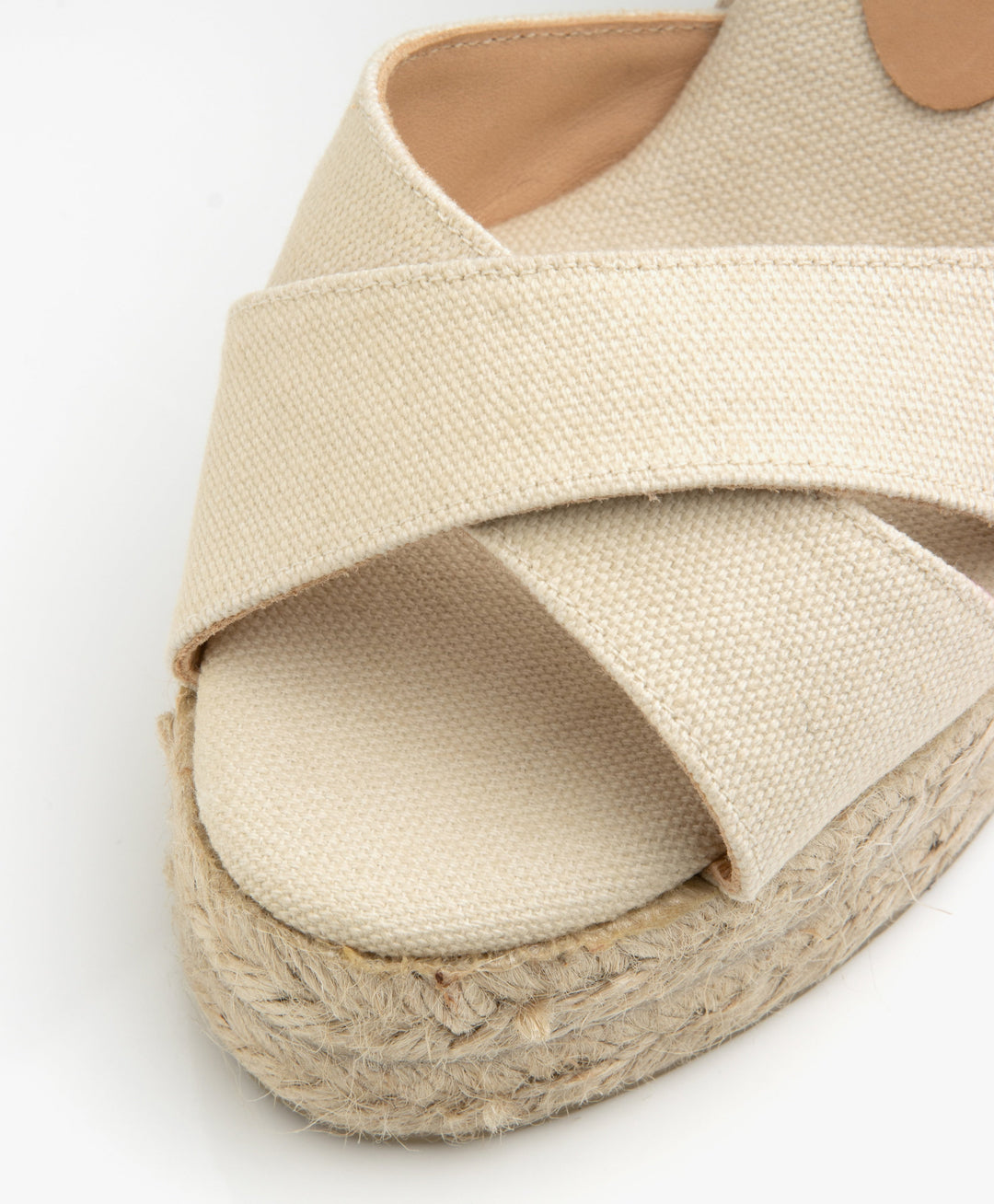 Canvas espadrille met wedgehak